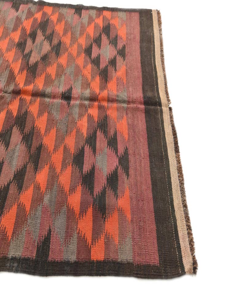Detail image of  4' 9 x 11' 6  Hand Woven Kilim Afghan Wool Runner Rug