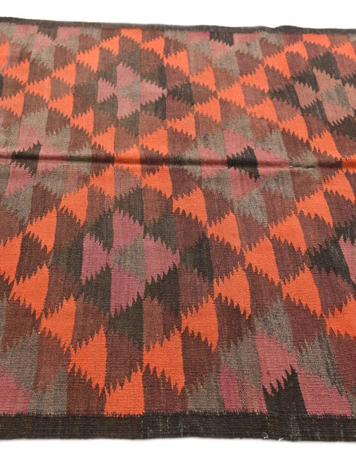 Detail image of  4' 9 x 11' 6  Hand Woven Kilim Afghan Wool Runner Rug