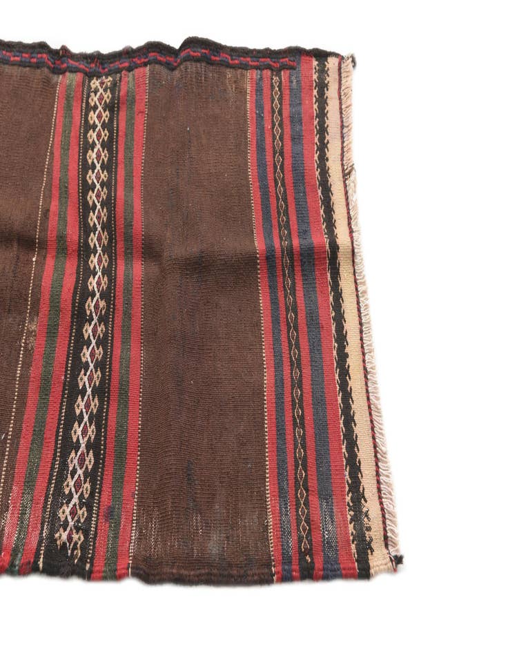 Detail image of  2' 4 x 8' 1  Hand Woven Kilim Afghan Wool Runner Rug