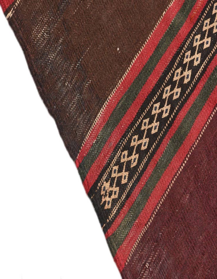 Detail image of  2' 4 x 8' 1  Hand Woven Kilim Afghan Wool Runner Rug