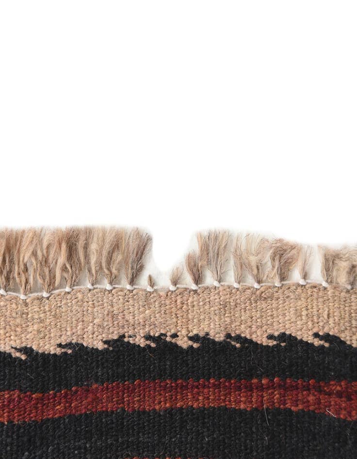 Detail image of  3' 4 x 10' 3  Hand Woven Kilim Afghan Wool Runner Rug