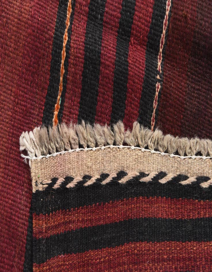 Detail image of  3' 4 x 10' 3  Hand Woven Kilim Afghan Wool Runner Rug