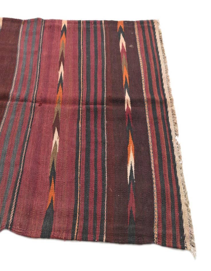 Detail image of  3' 4 x 10' 3  Hand Woven Kilim Afghan Wool Runner Rug