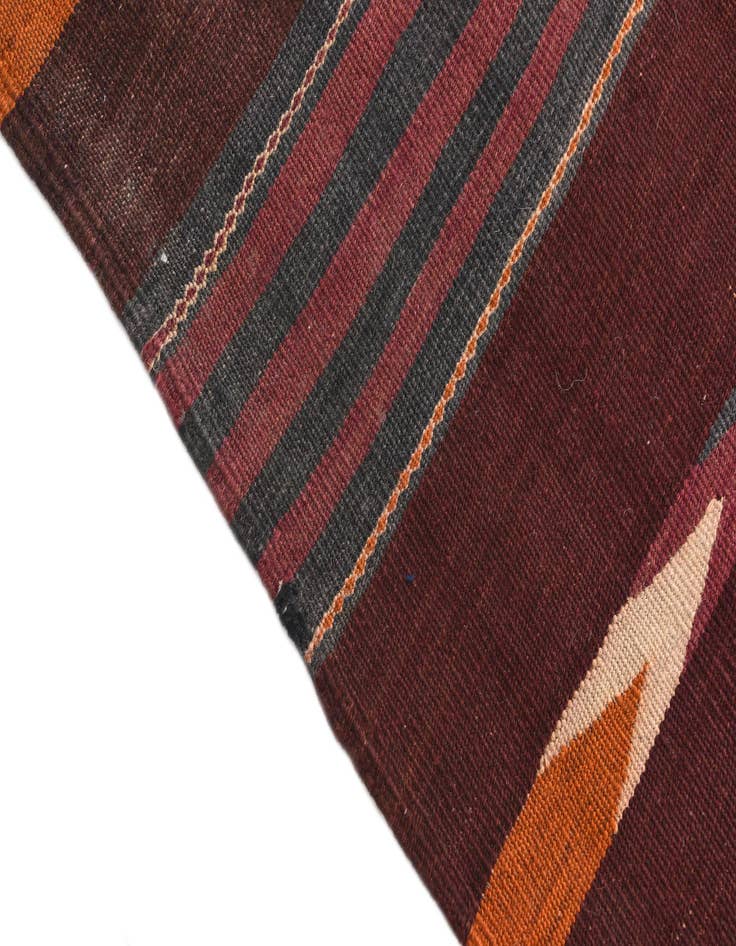 Detail image of  3' 4 x 10' 3  Hand Woven Kilim Afghan Wool Runner Rug