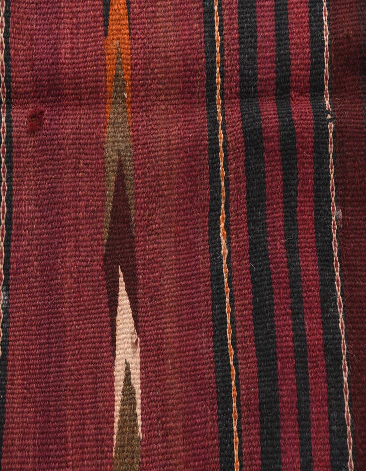 Detail image of  3' 4 x 10' 3  Hand Woven Kilim Afghan Wool Runner Rug