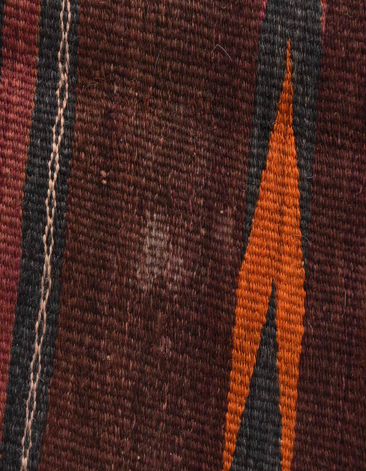 Detail image of  3' 4 x 10' 3  Hand Woven Kilim Afghan Wool Runner Rug
