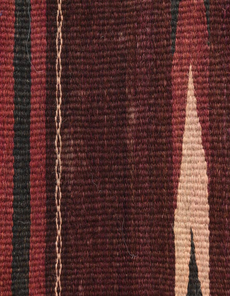 Detail image of  3' 4 x 10' 3  Hand Woven Kilim Afghan Wool Runner Rug