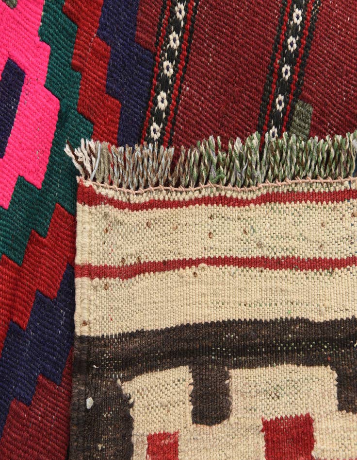 Detail image of  4' 4 x 9' 7  Hand Woven Kilim Afghan Wool Runner Rug