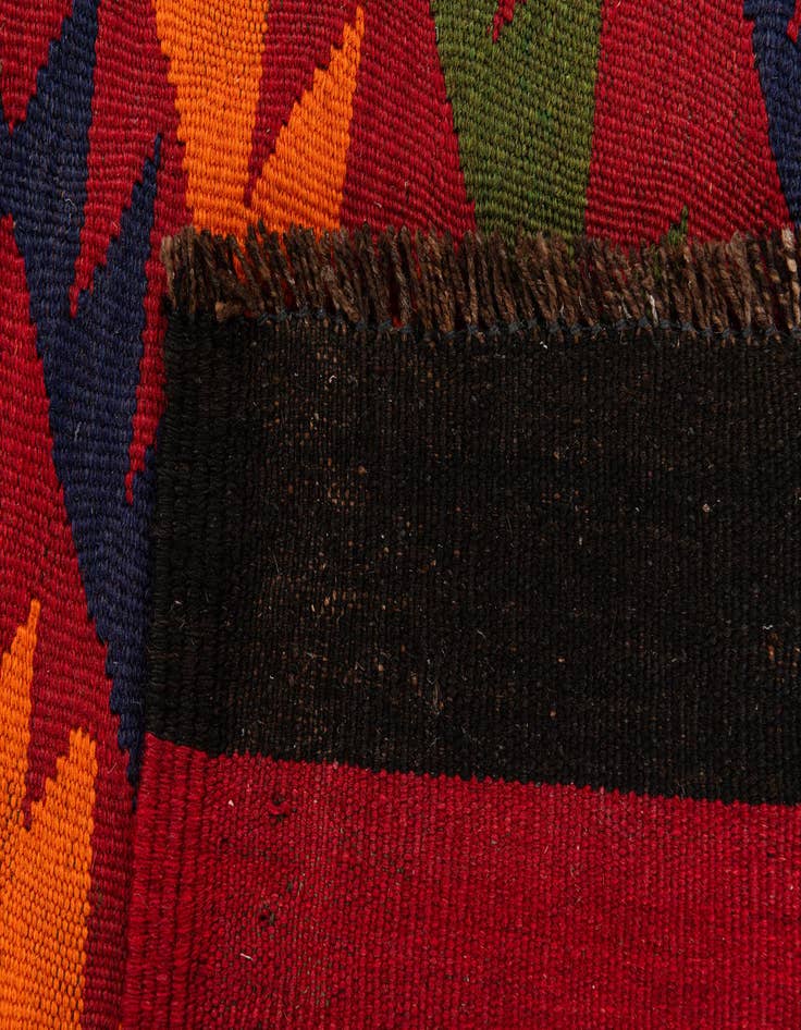 Detail image of  4' 7 x 11' 5  Hand Woven Kilim Afghan Wool Runner Rug