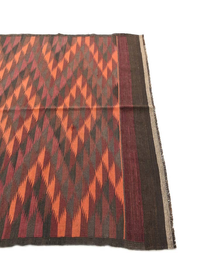 Detail image of  4' 9 x 11' 6  Hand Woven Kilim Afghan Wool Runner Rug