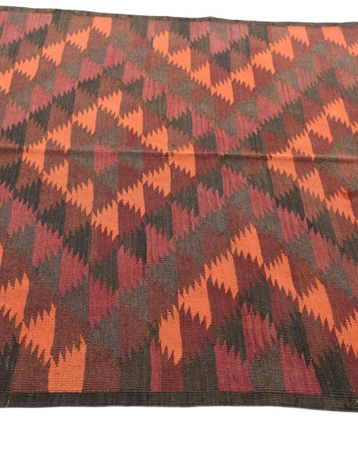 Detail image of  4' 9 x 11' 6  Hand Woven Kilim Afghan Wool Runner Rug