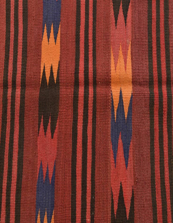 Detail image of  4' 1 x 9' 9  Hand Woven Kilim Afghan Wool Runner Rug