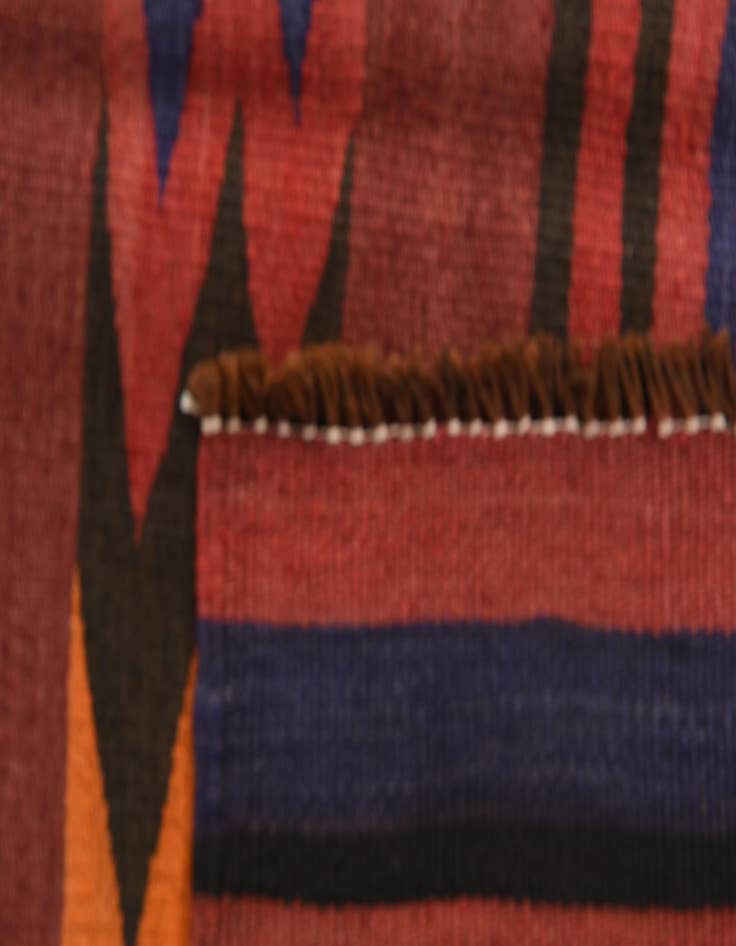 Detail image of  4' 1 x 9' 9  Hand Woven Kilim Afghan Wool Runner Rug