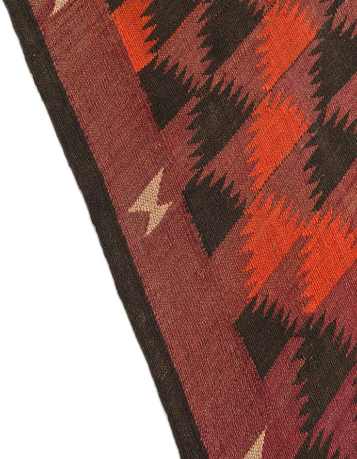 Detail image of  4' 2 x 9'  Hand Woven Kilim Afghan Wool Runner Rug