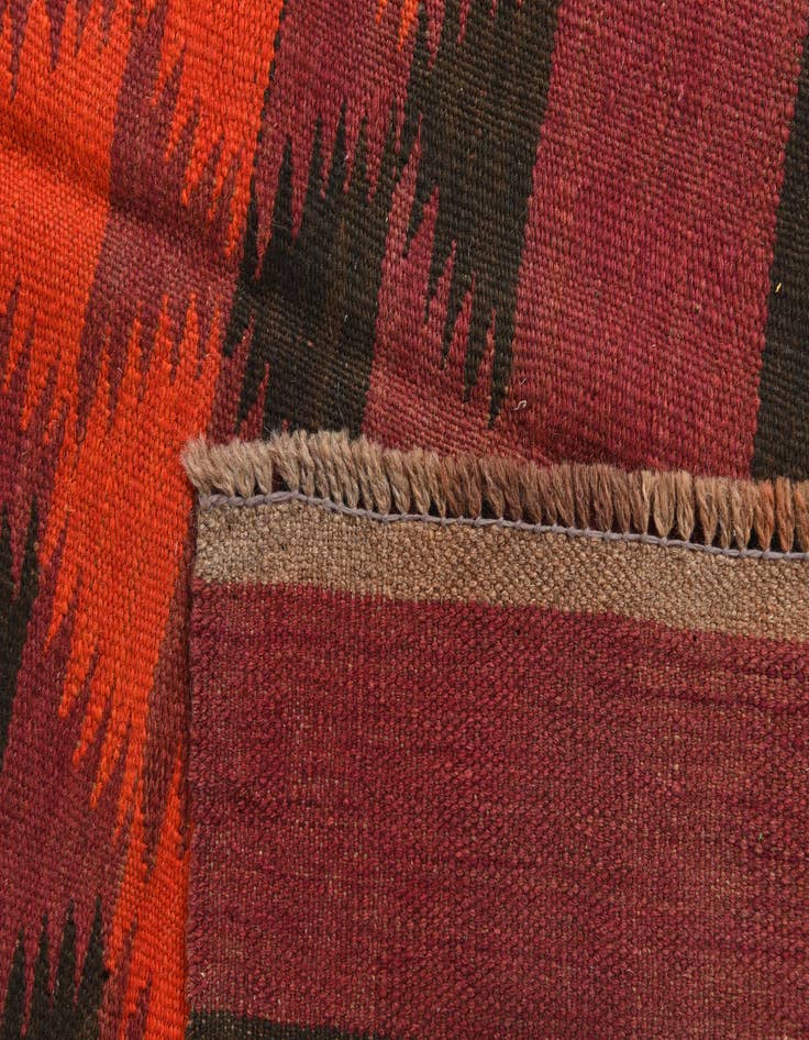 Detail image of  4' 2 x 9'  Hand Woven Kilim Afghan Wool Runner Rug
