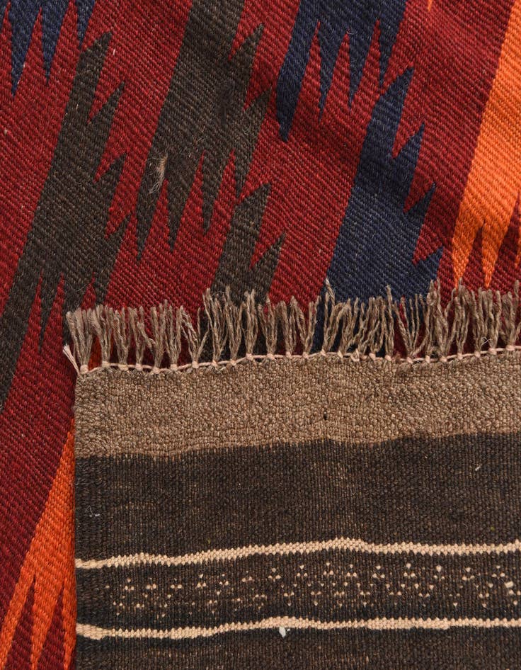 Detail image of  4' 10 x 12' 1  Hand Woven Kilim Afghan Wool Runner Rug