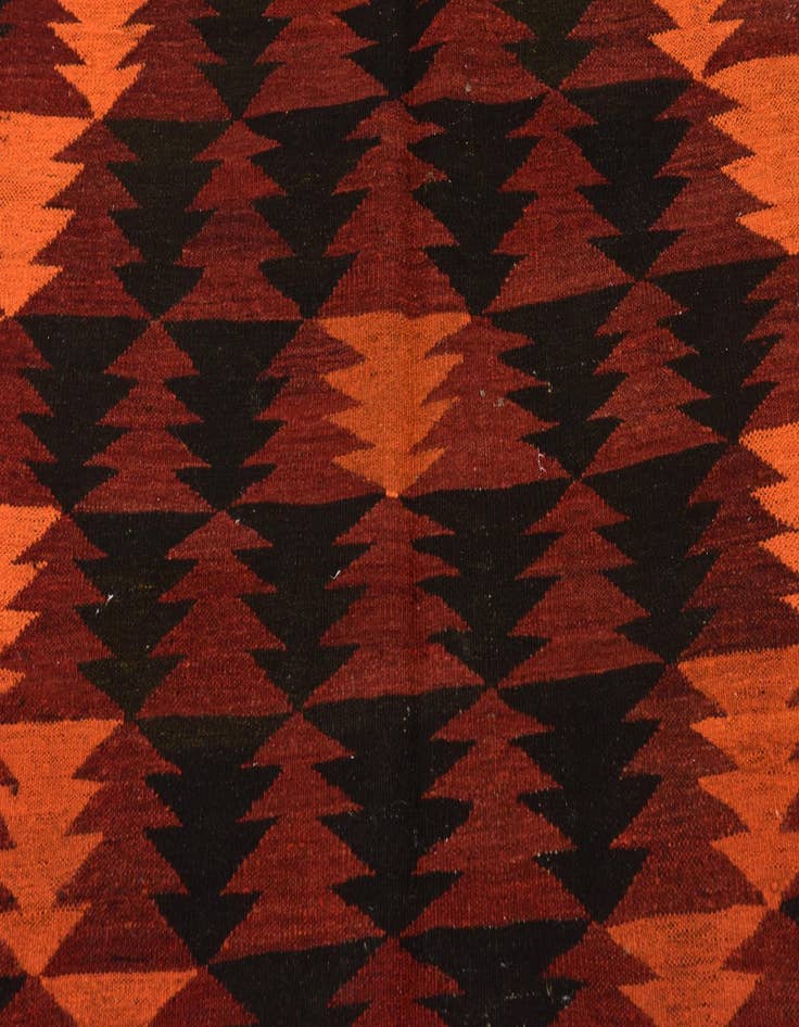 Detail image of  4' 3 x 12' 6  Hand Woven Kilim Fars Wool Runner Rug