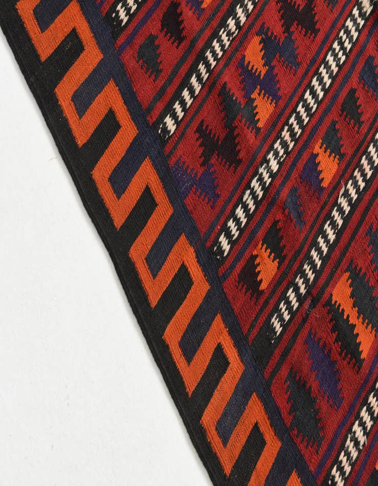 Detail image of  4' 7 x 9' 5  Hand Woven Kilim Fars Wool Runner Rug