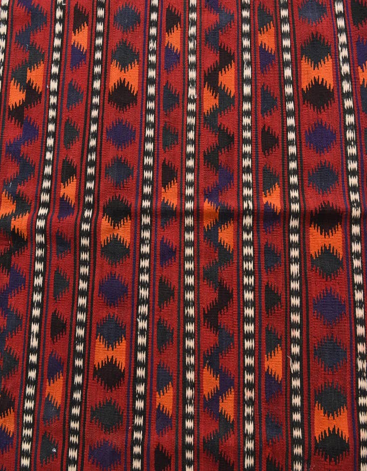Detail image of  4' 7 x 9' 5  Hand Woven Kilim Fars Wool Runner Rug