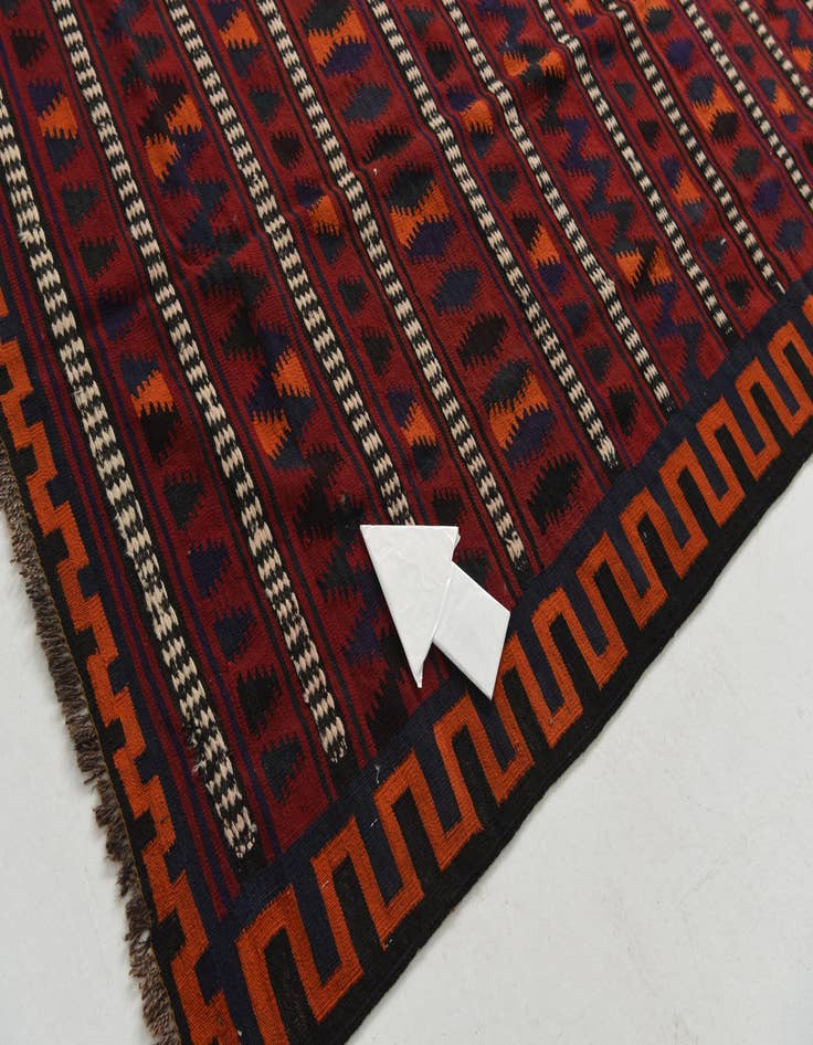 Detail image of  4' 7 x 9' 5  Hand Woven Kilim Fars Wool Runner Rug