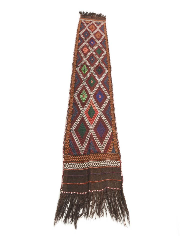 Detail image of  2' 3 x 9'  Hand Knotted Kilim Fars Persian Wool Runner Rug