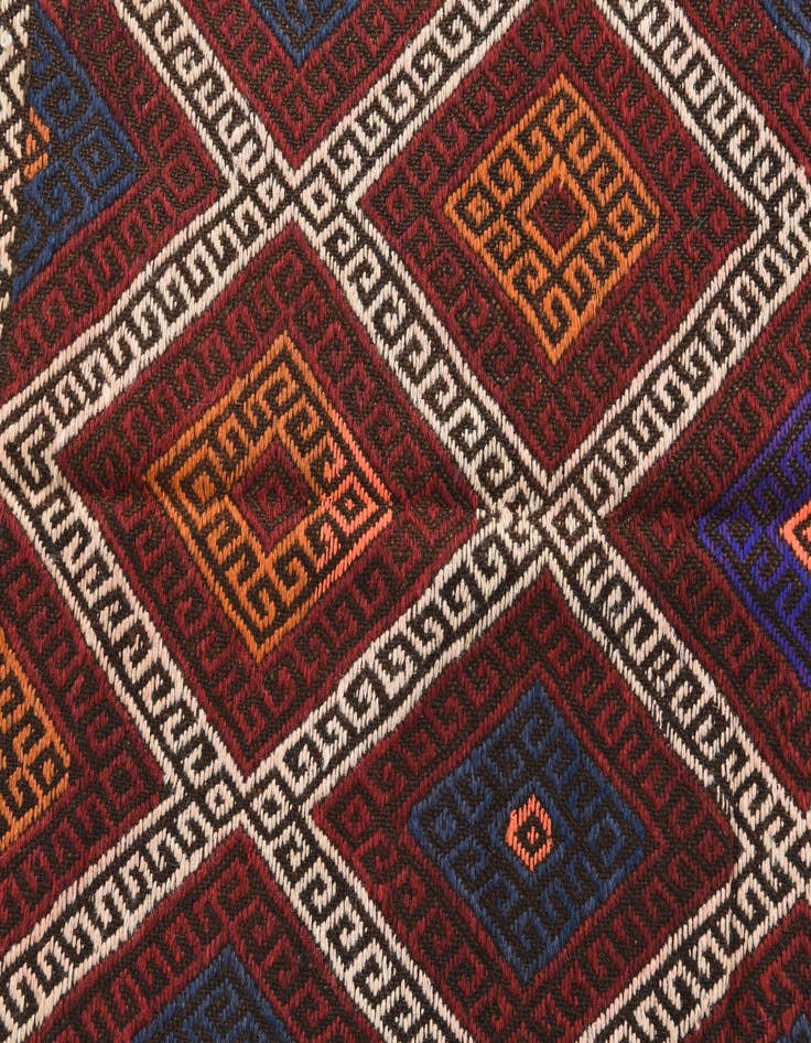 Detail image of  2' 3 x 9'  Hand Knotted Kilim Fars Persian Wool Runner Rug