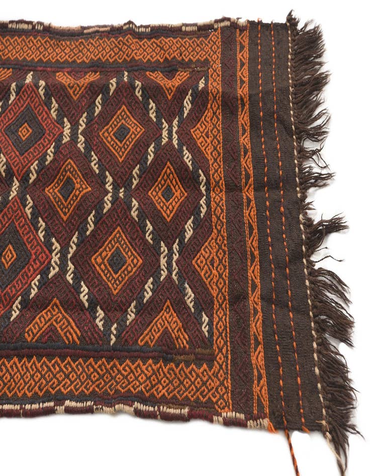 Detail image of  2' 1 x 8' 1  Hand Knotted Kilim Fars Persian Wool Runner Rug