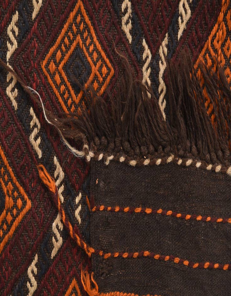 Detail image of  2' 1 x 8' 1  Hand Knotted Kilim Fars Persian Wool Runner Rug