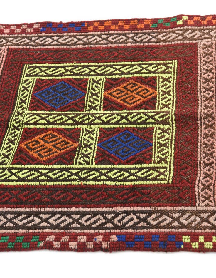 Detail image of  2' x 9' 6  Hand Knotted Kilim Fars Persian Wool Runner Rug