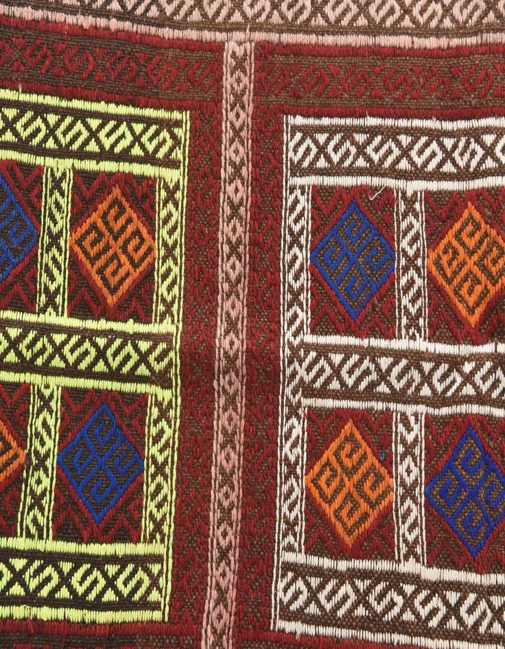 Detail image of  2' x 9' 6  Hand Knotted Kilim Fars Persian Wool Runner Rug