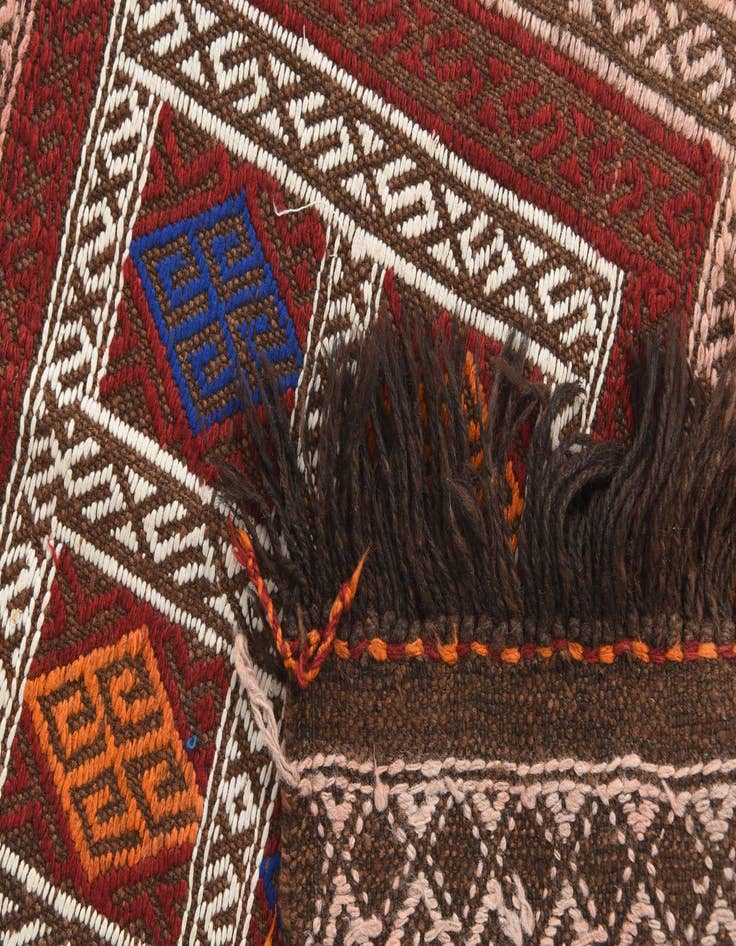 Detail image of  2' x 9' 6  Hand Knotted Kilim Fars Persian Wool Runner Rug