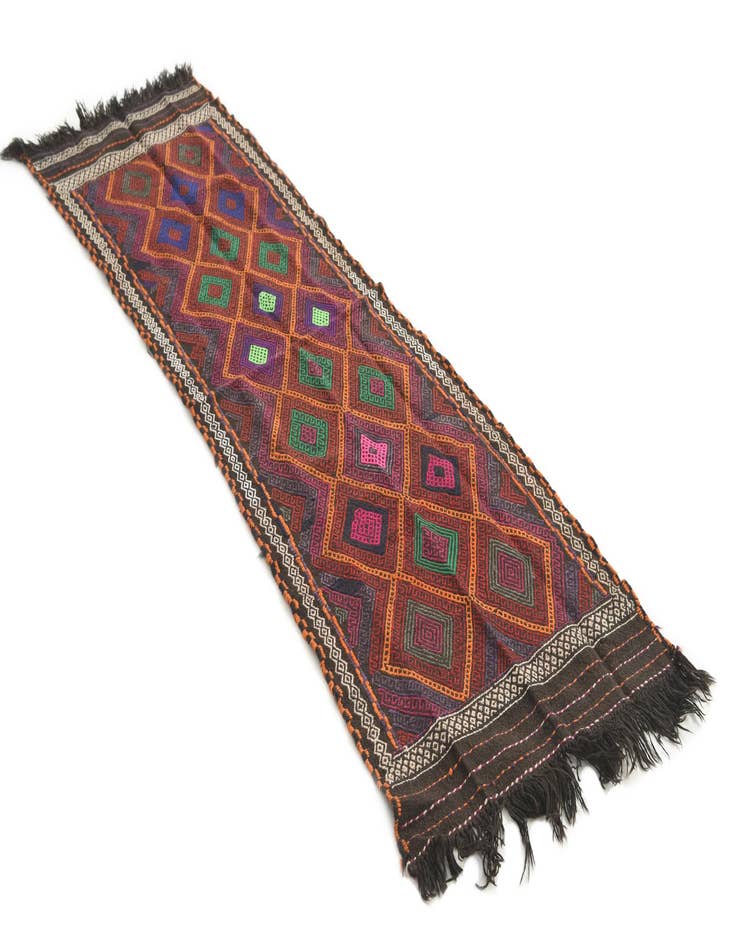 Detail image of  2' 3 x 7'  Hand Knotted Kilim Fars Persian Wool Runner Rug