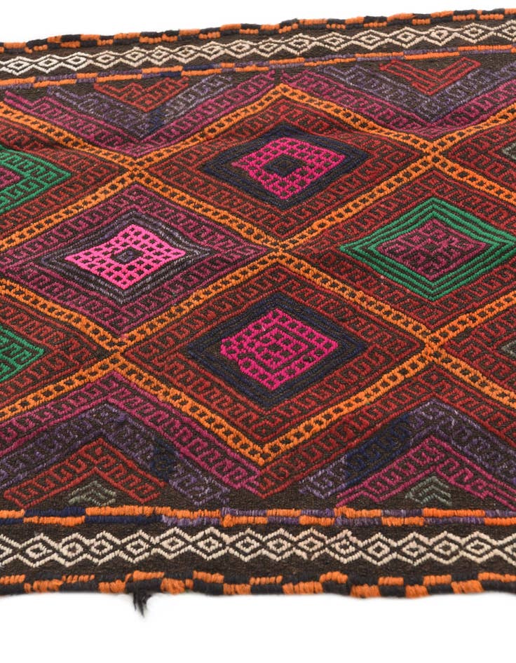Detail image of  2' 3 x 7'  Hand Knotted Kilim Fars Persian Wool Runner Rug