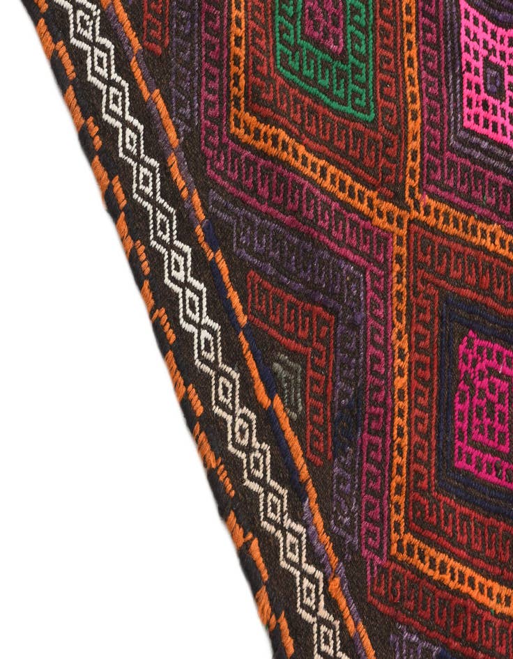 Detail image of  2' 3 x 7'  Hand Knotted Kilim Fars Persian Wool Runner Rug