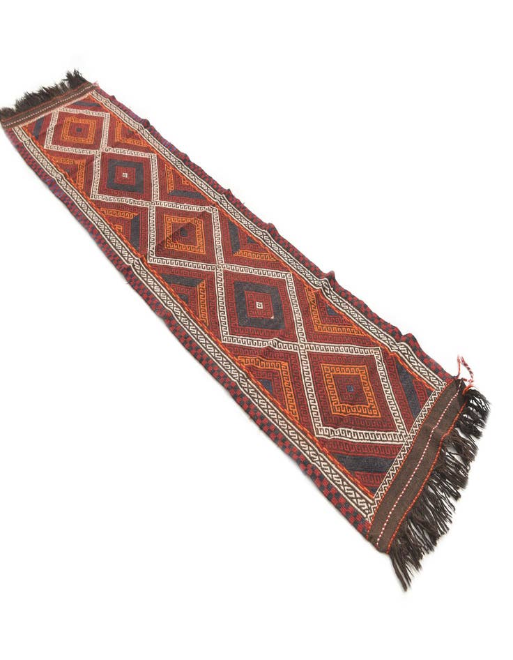 Detail image of  2' 3 x 8' 6  Hand Knotted Kilim Fars Persian Wool Runner Rug