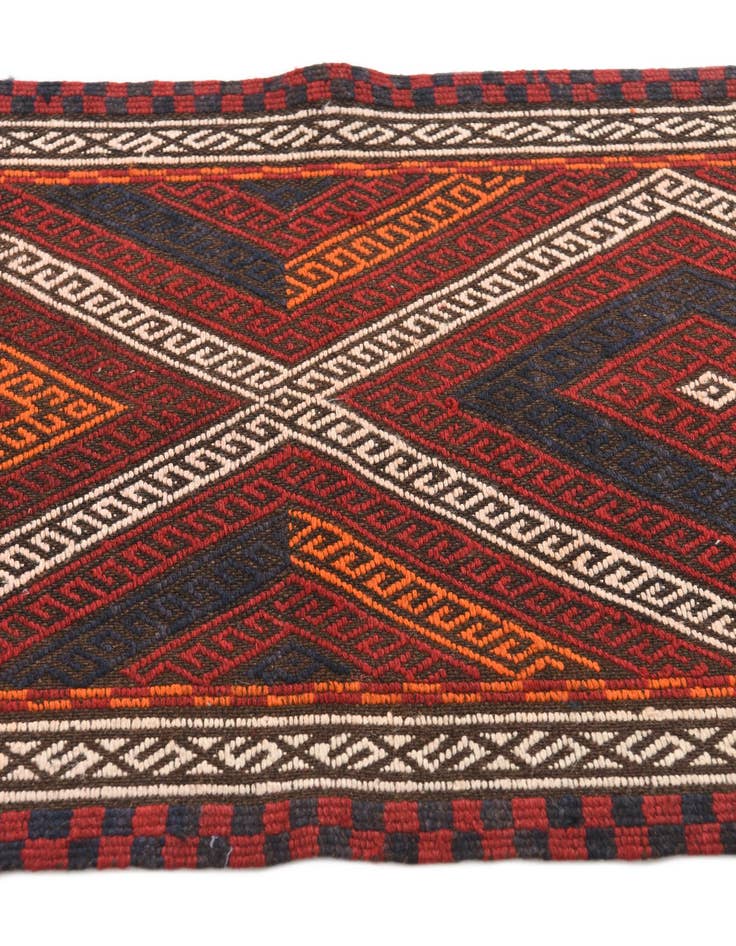 Detail image of  2' 3 x 8' 6  Hand Knotted Kilim Fars Persian Wool Runner Rug