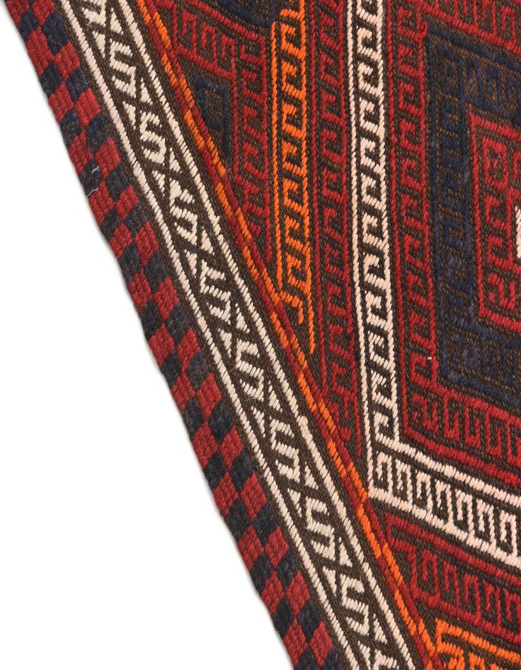 Detail image of  2' 3 x 8' 6  Hand Knotted Kilim Fars Persian Wool Runner Rug