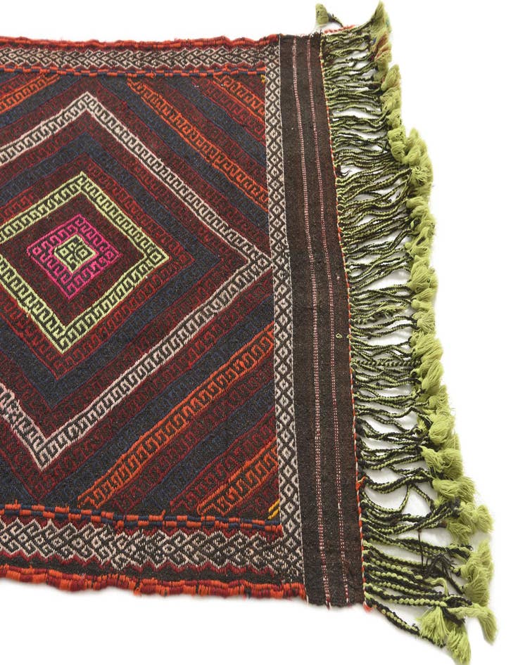 Detail image of  2' 8 x 9'  Hand Knotted Kilim Fars Persian Wool Runner Rug