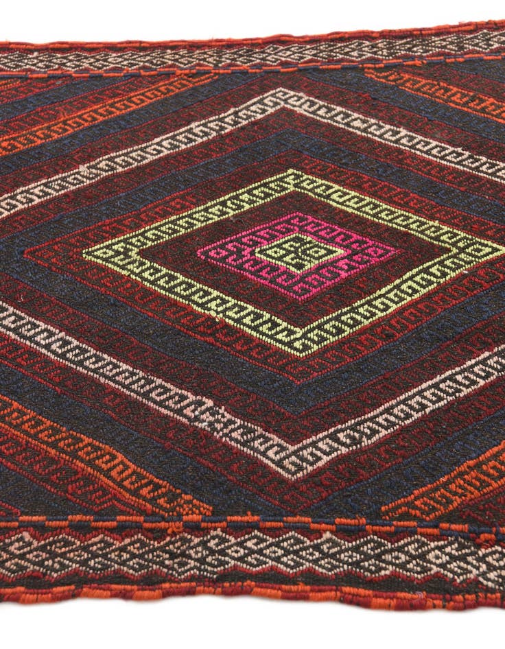 Detail image of  2' 8 x 9'  Hand Knotted Kilim Fars Persian Wool Runner Rug