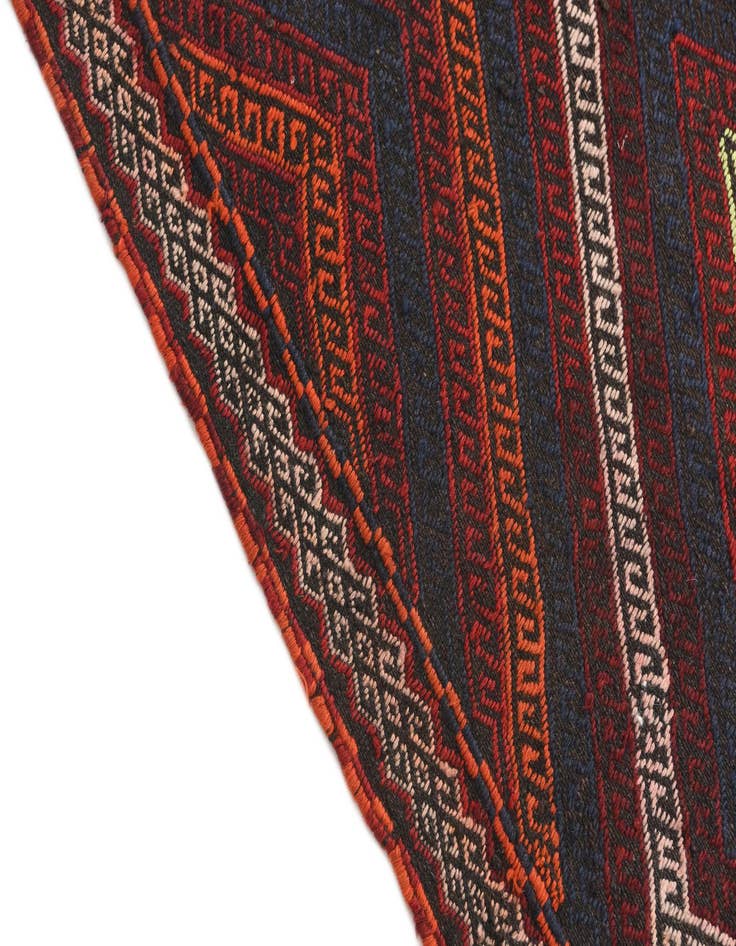 Detail image of  2' 8 x 9'  Hand Knotted Kilim Fars Persian Wool Runner Rug