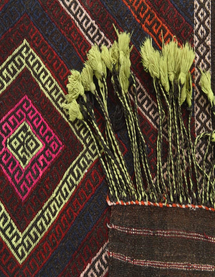 Detail image of  2' 8 x 9'  Hand Knotted Kilim Fars Persian Wool Runner Rug