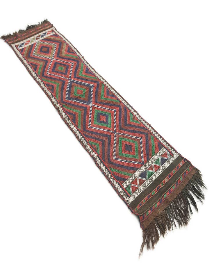 Detail image of  2' 1 x 8' 1  Hand Knotted Kilim Fars Persian Wool Runner Rug