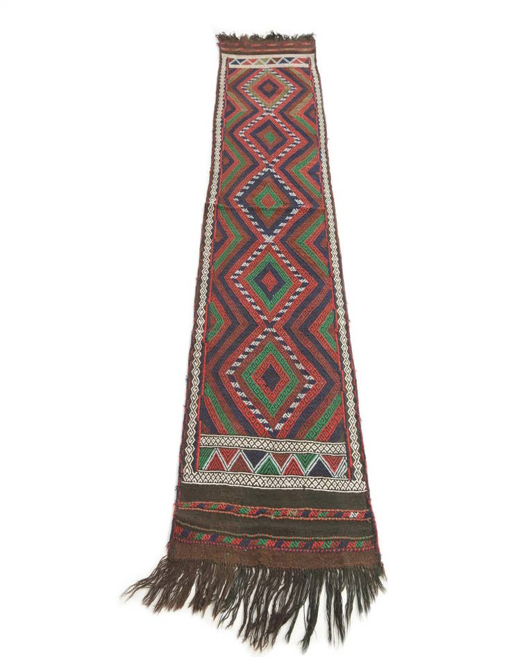 Detail image of  2' 1 x 8' 1  Hand Knotted Kilim Fars Persian Wool Runner Rug