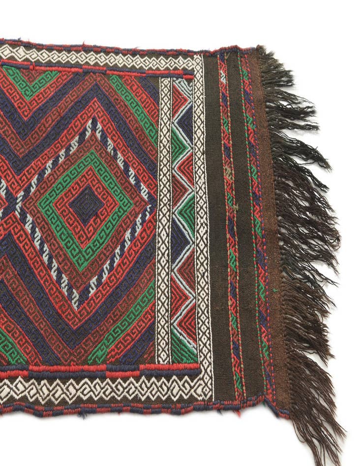 Detail image of  2' 1 x 8' 1  Hand Knotted Kilim Fars Persian Wool Runner Rug