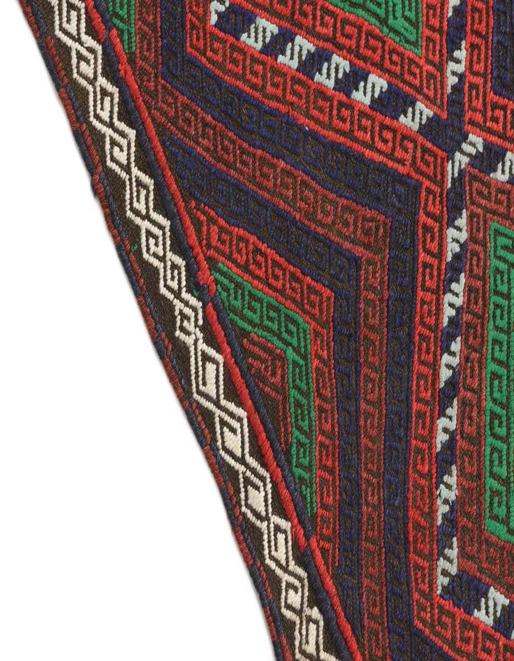 Detail image of  2' 1 x 8' 1  Hand Knotted Kilim Fars Persian Wool Runner Rug