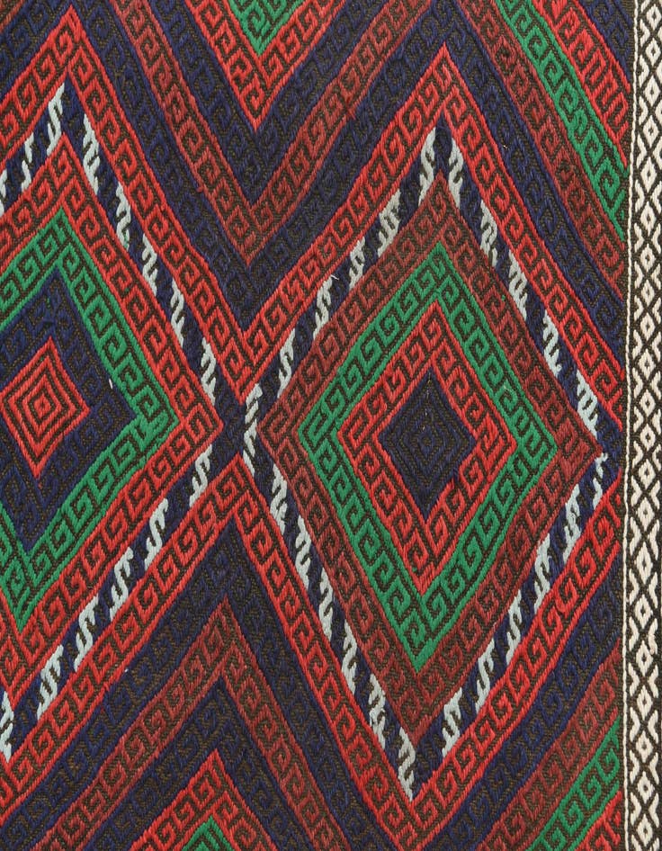 Detail image of  2' 1 x 8' 1  Hand Knotted Kilim Fars Persian Wool Runner Rug