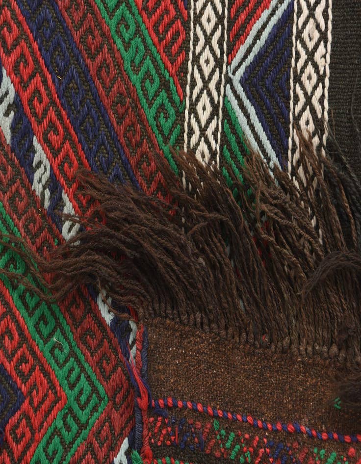 Detail image of  2' 1 x 8' 1  Hand Knotted Kilim Fars Persian Wool Runner Rug