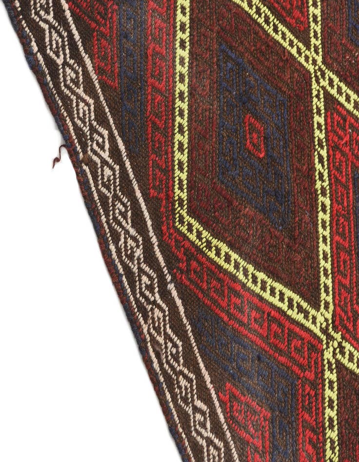 Detail image of  2' 6 x 7' 4  Hand Knotted Kilim Fars Persian Wool Runner Rug