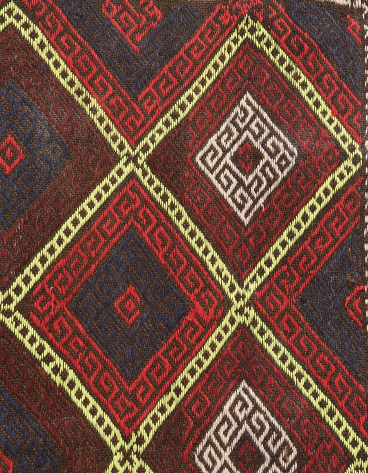 Detail image of  2' 6 x 7' 4  Hand Knotted Kilim Fars Persian Wool Runner Rug