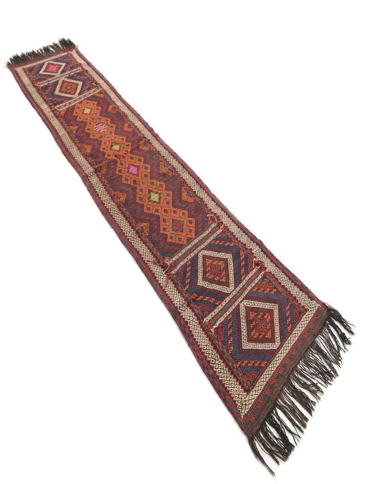 Detail image of  2' 4 x 10' 8  Hand Knotted Kilim Fars Persian Wool Runner Rug